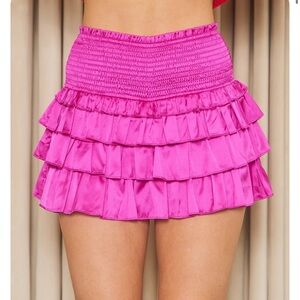 NWT idem ditto Pink Ruffled Mini Skirt